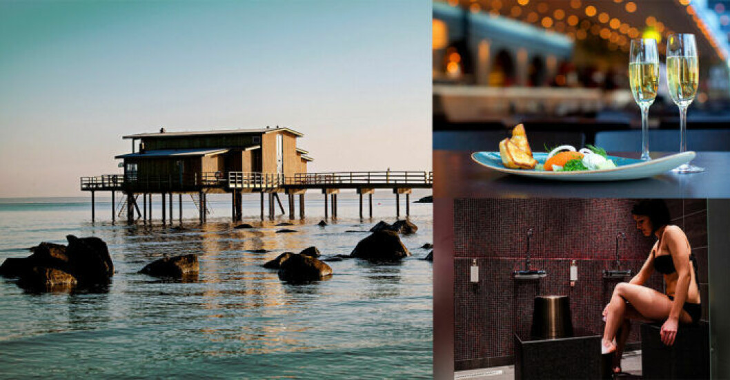 Kallbadhuset som tillhör Hotell Skansen i Båstad. spahotell skåne
