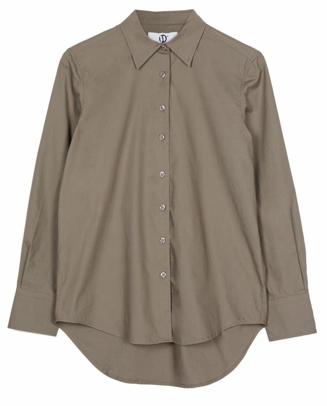 Oversized skjorta i beige