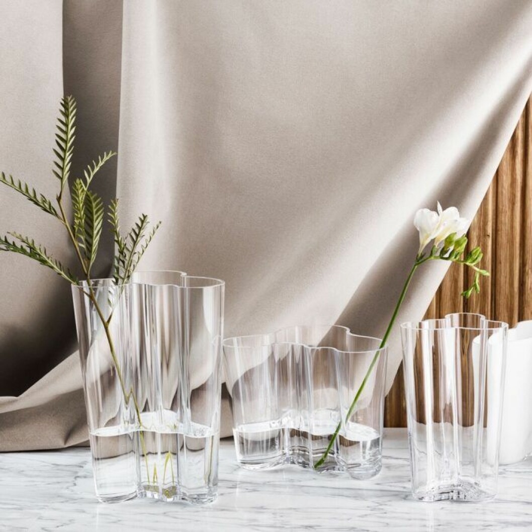 Vasen Alvar Aalto från Iittala. Pris: 1 599 kronor. Iittalavas alva