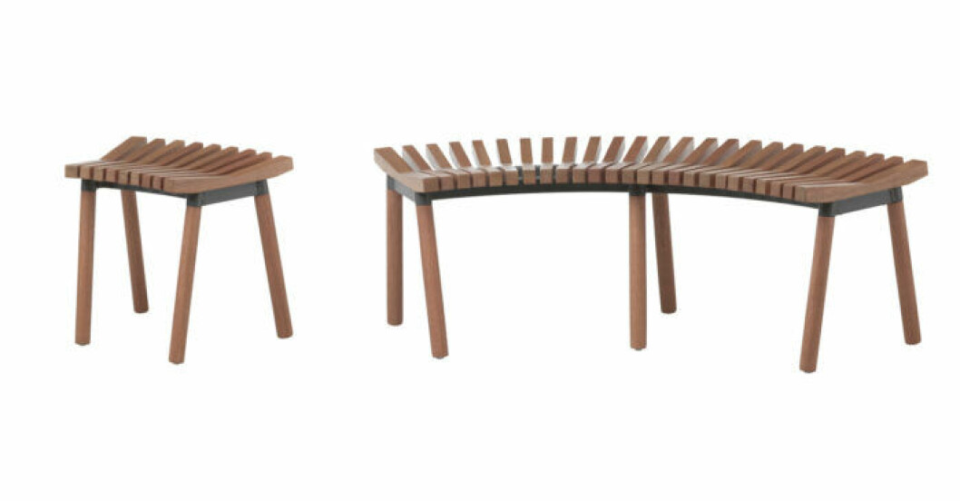 Pall och bänk i design av Bethan Rayner och Naeem Biviji/Studio Propolis och Mikael Axelsson/Ikea. Bänk och pall – Ikea Överallt