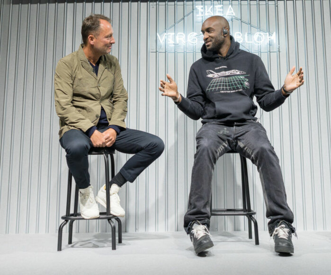 Henrik Most, Ikeas kreativa ledare för Markerad och Virgil Abloh. Ikeas kollektion Markerad med Virgil Abloh