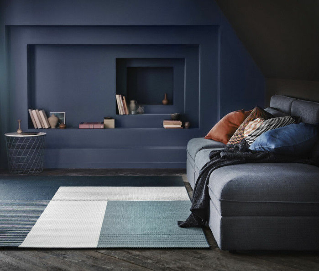 Formgivare: Synnöve Mork Foto: Ikea IKEA_ROSKILDE_matta_gronbla