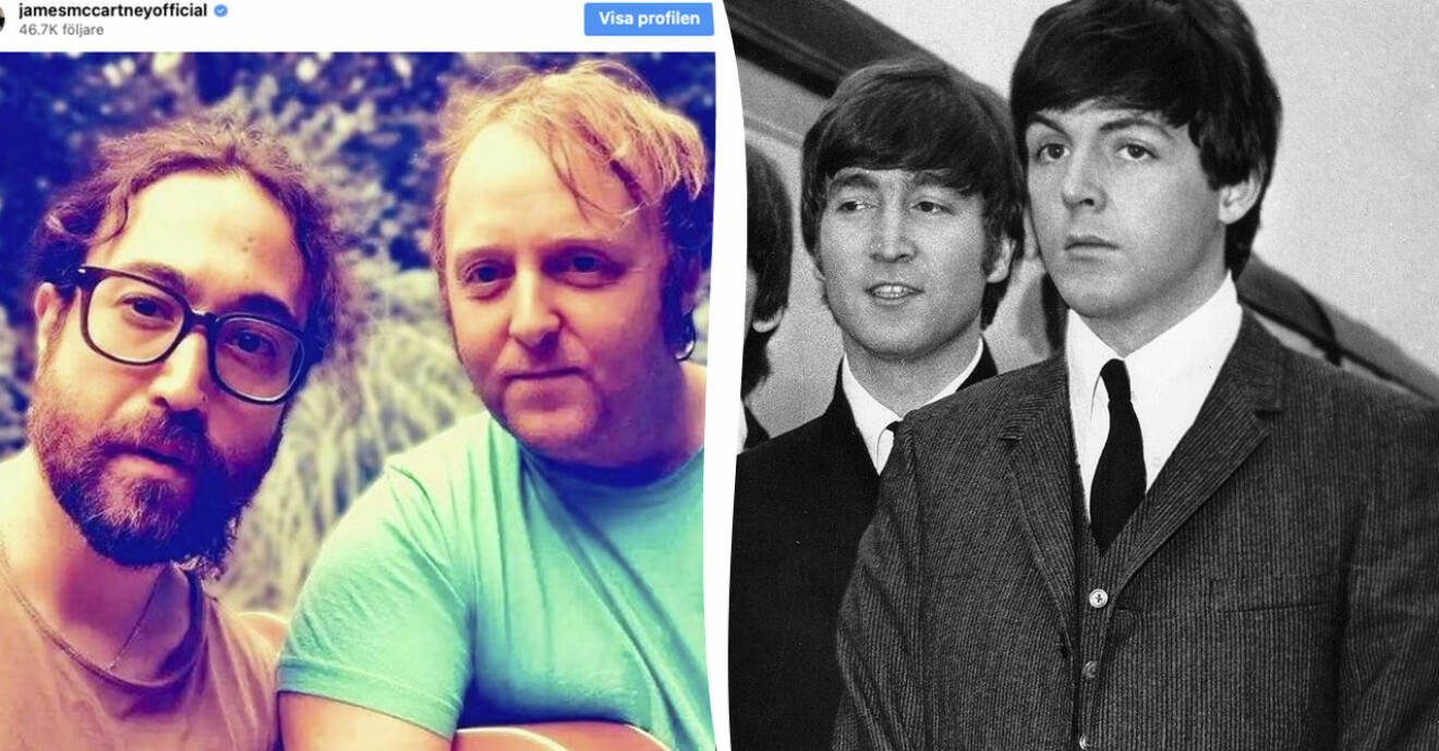 John Lennon och Paul McCartney och Sean Ono Lennon och James McCartney.