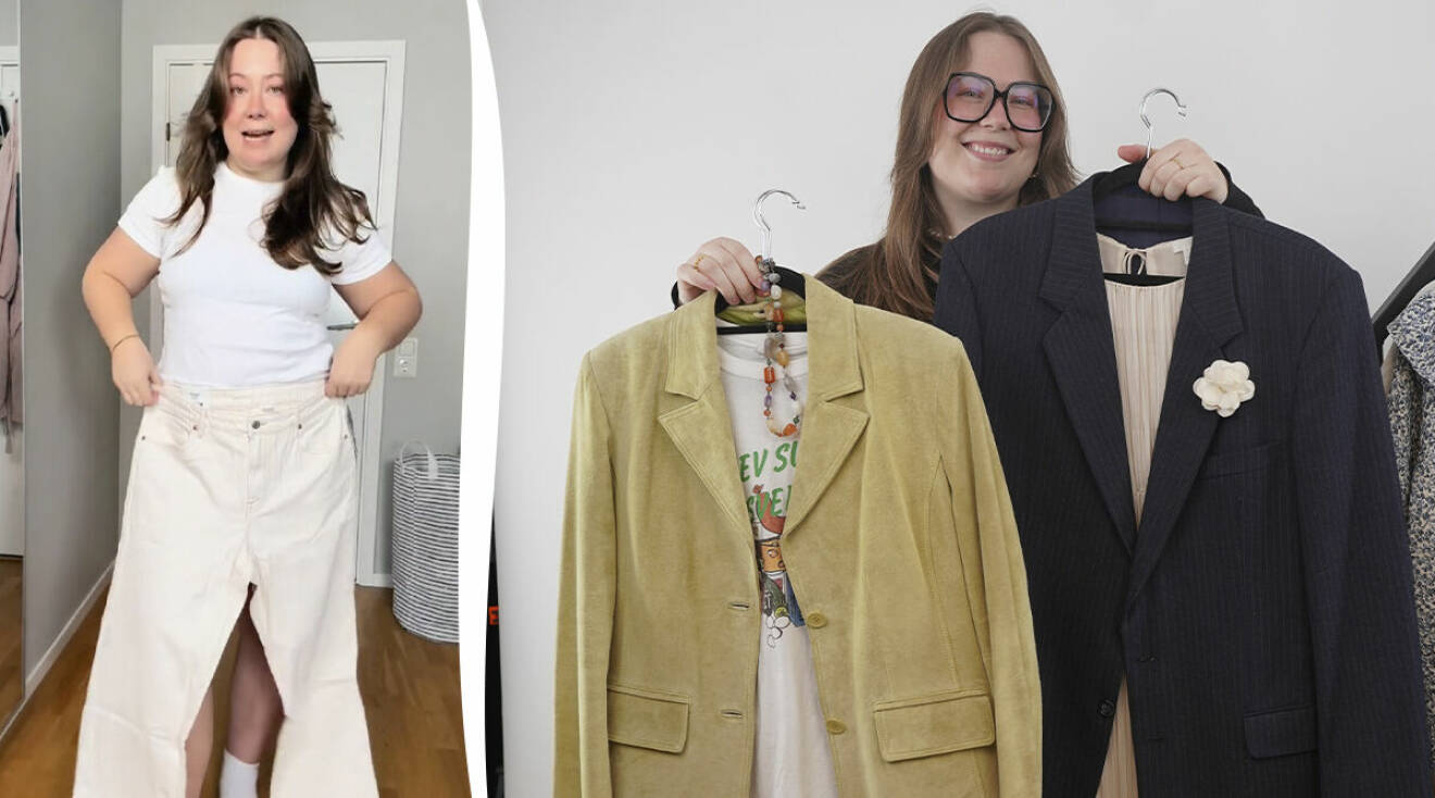 Ebba, 28, visar hur klädstorlekarna skiljer sig åt: "Det är provocerande”