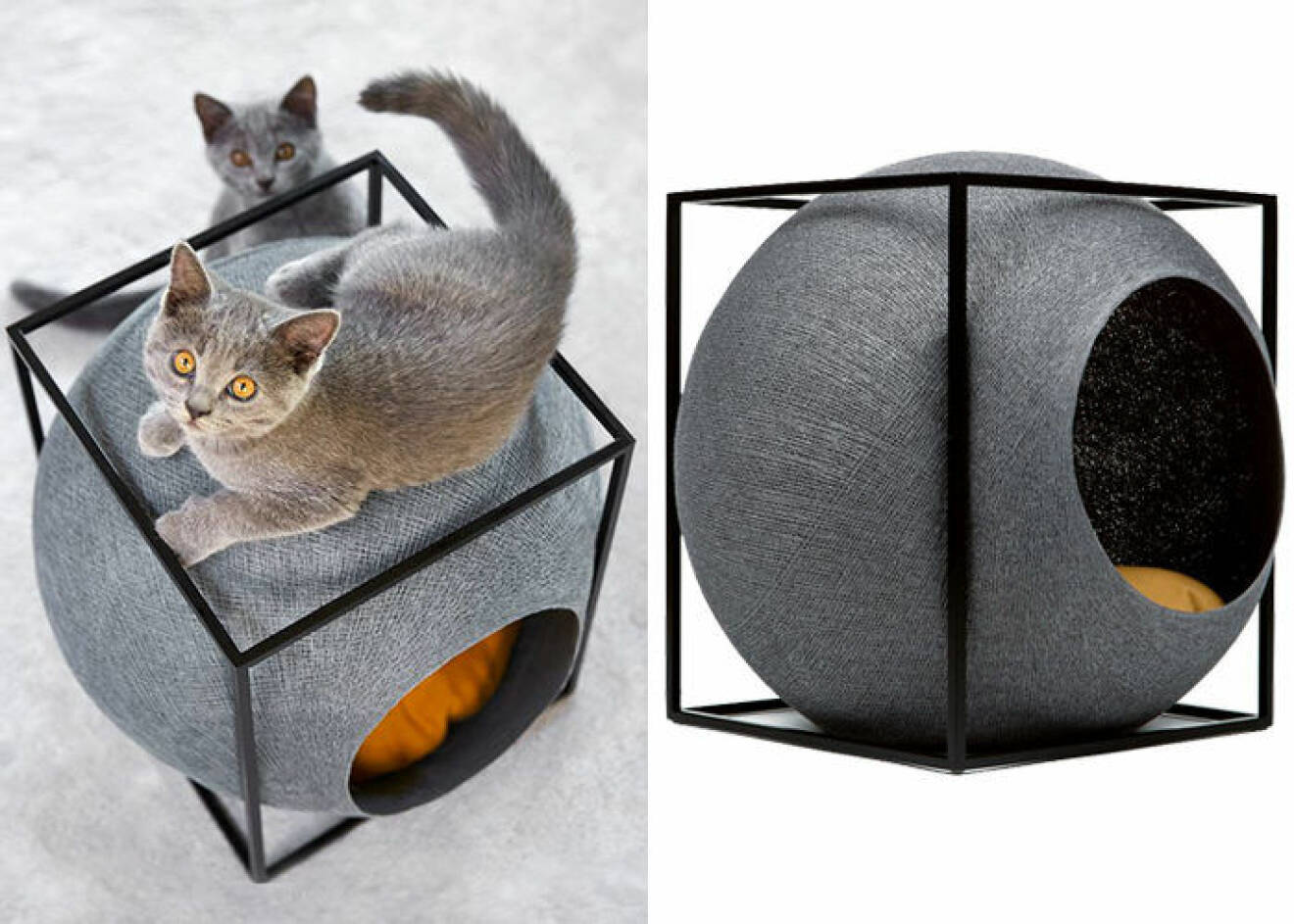 Meyou cube metal – stilren bädd för katter och hundar 