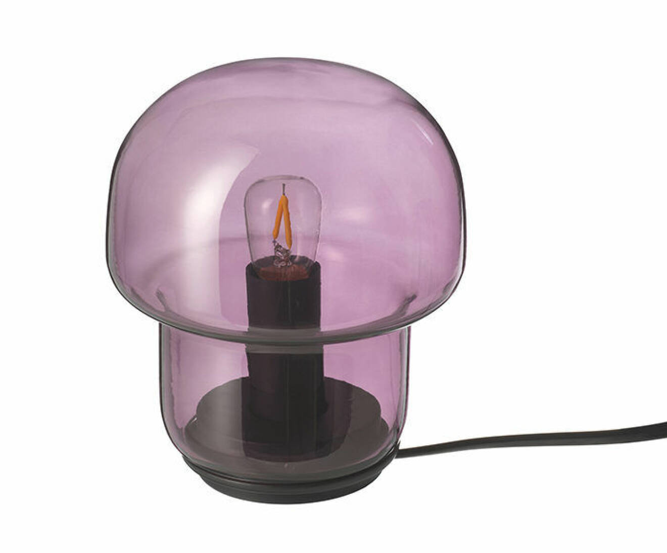 Tokabo bordslampa i lila glas från Ikea