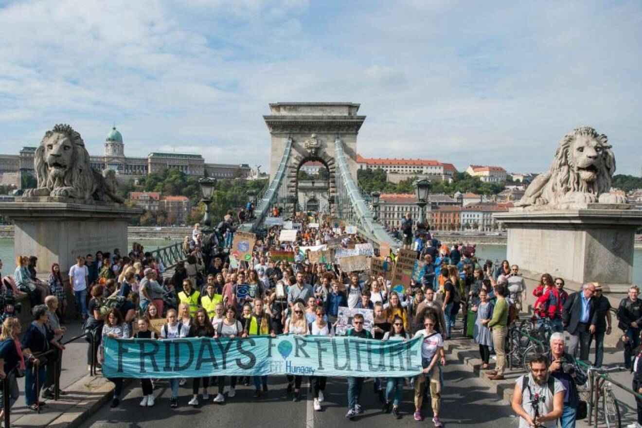 Greta Thunbergs strejk för klimatet ägde bland annat rum i Ungern