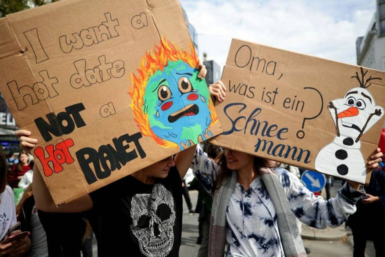 Greta Thunbergs strejk för klimatet ägde bland annat rum i Vienna i Österrike