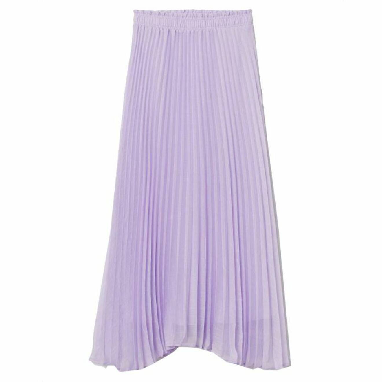Plisserad ljuslila kjol från H&M