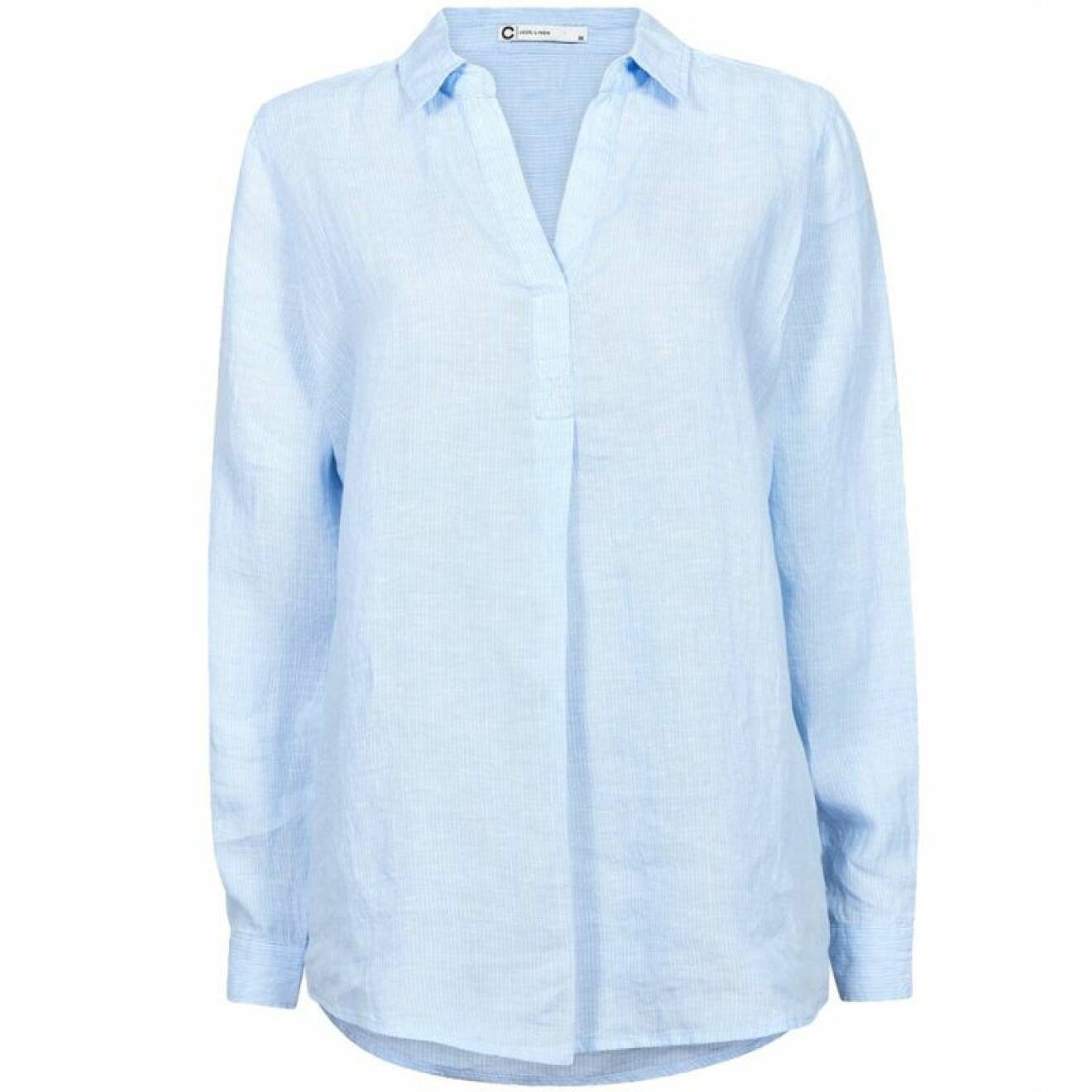 Ljusblå linneskjorta från Cubus