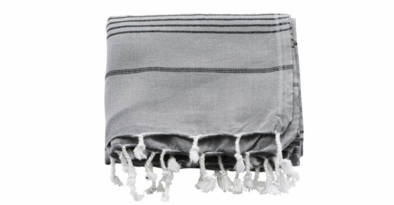 Hammam-handduk från Meraki i grått och svart