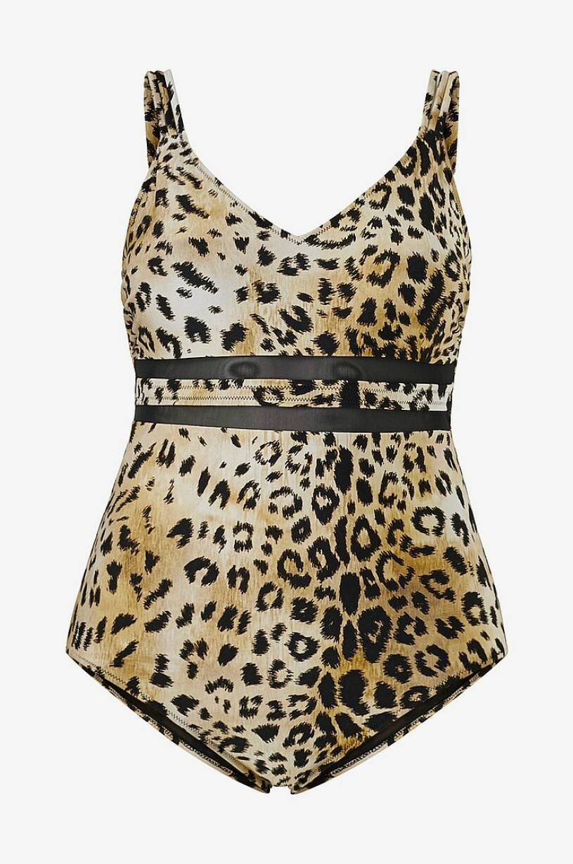 Leopardmönstrad baddräkt