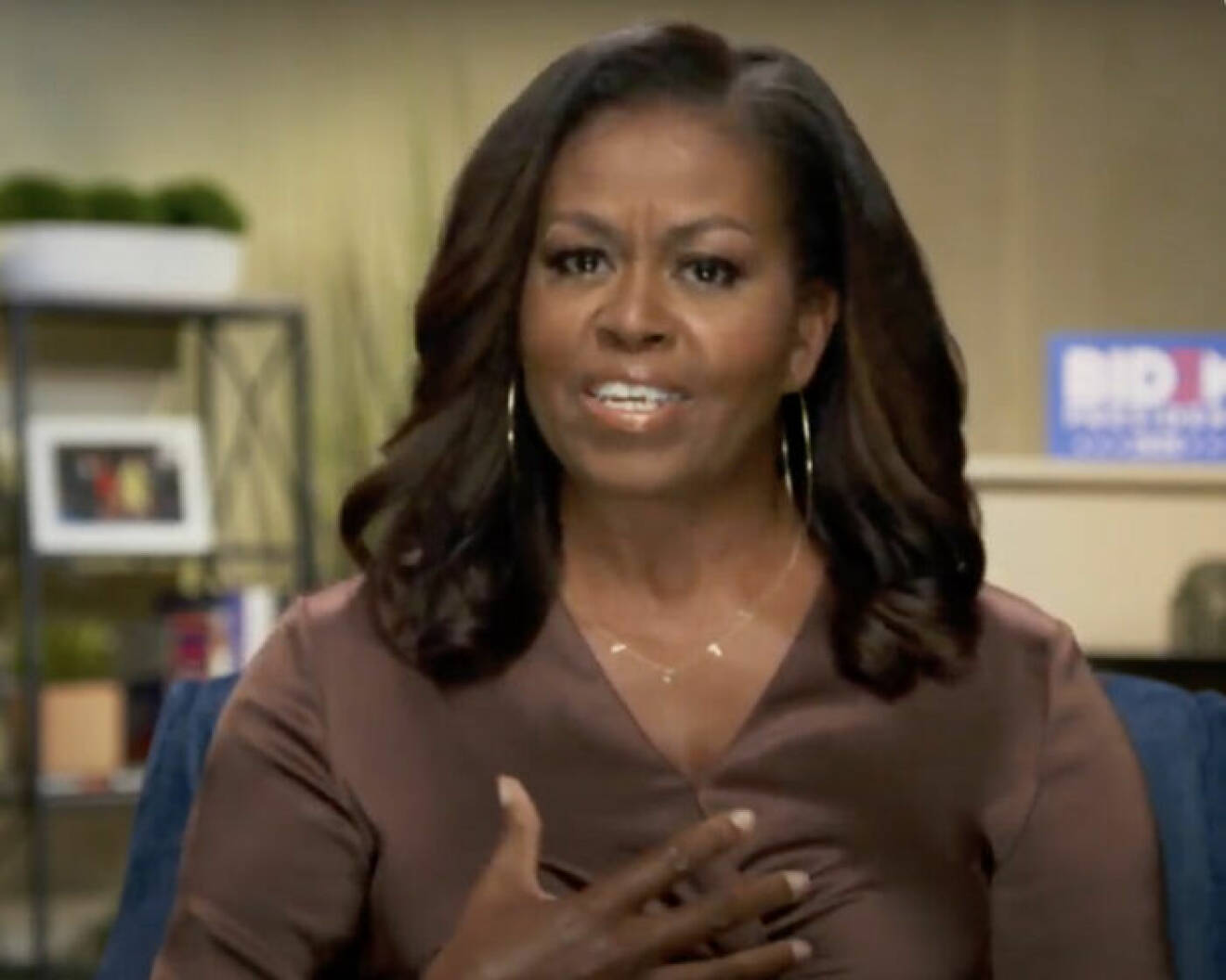 Michelle Obama talar på Democratic National convent
