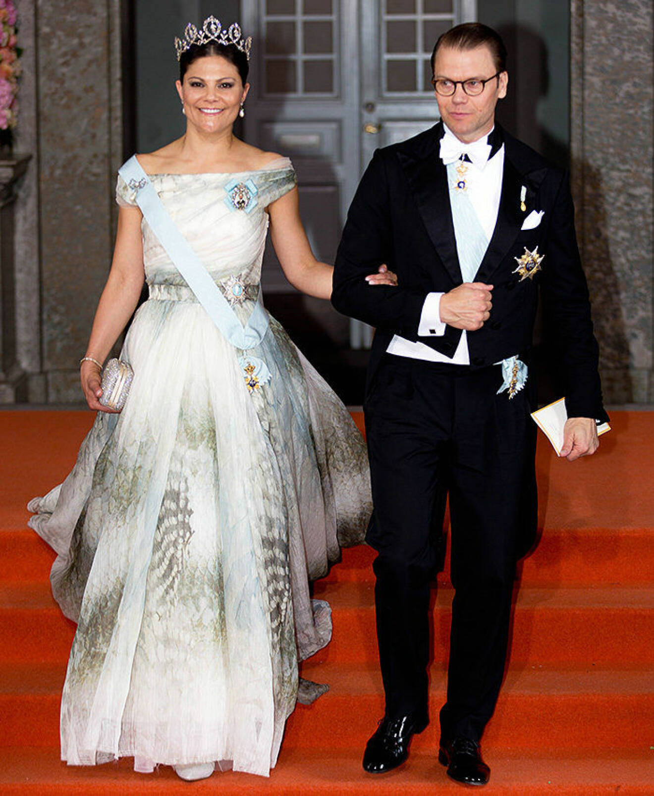 Royal wedding with Prince Carl Philip and Miss Sofia Hellqvist in the Royal Chapel at the Royal Palace in Stockholm. - arrivals; inner courtyard Victoria de Suede;Daniel Westling