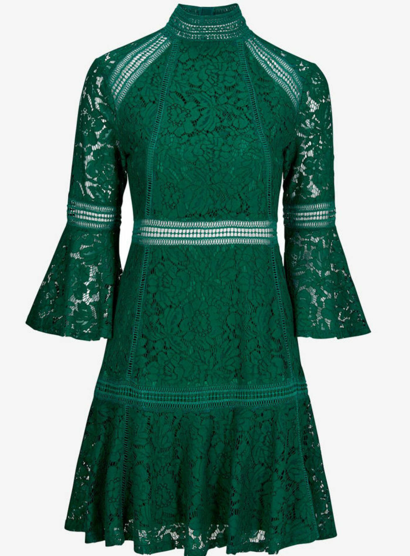 grön spetsklänning nyår 2017