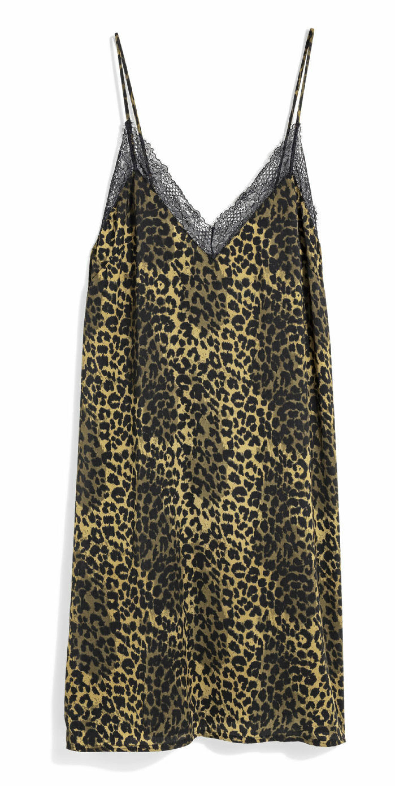 H&M x Love Stories leopardmönstrad slip-klänning