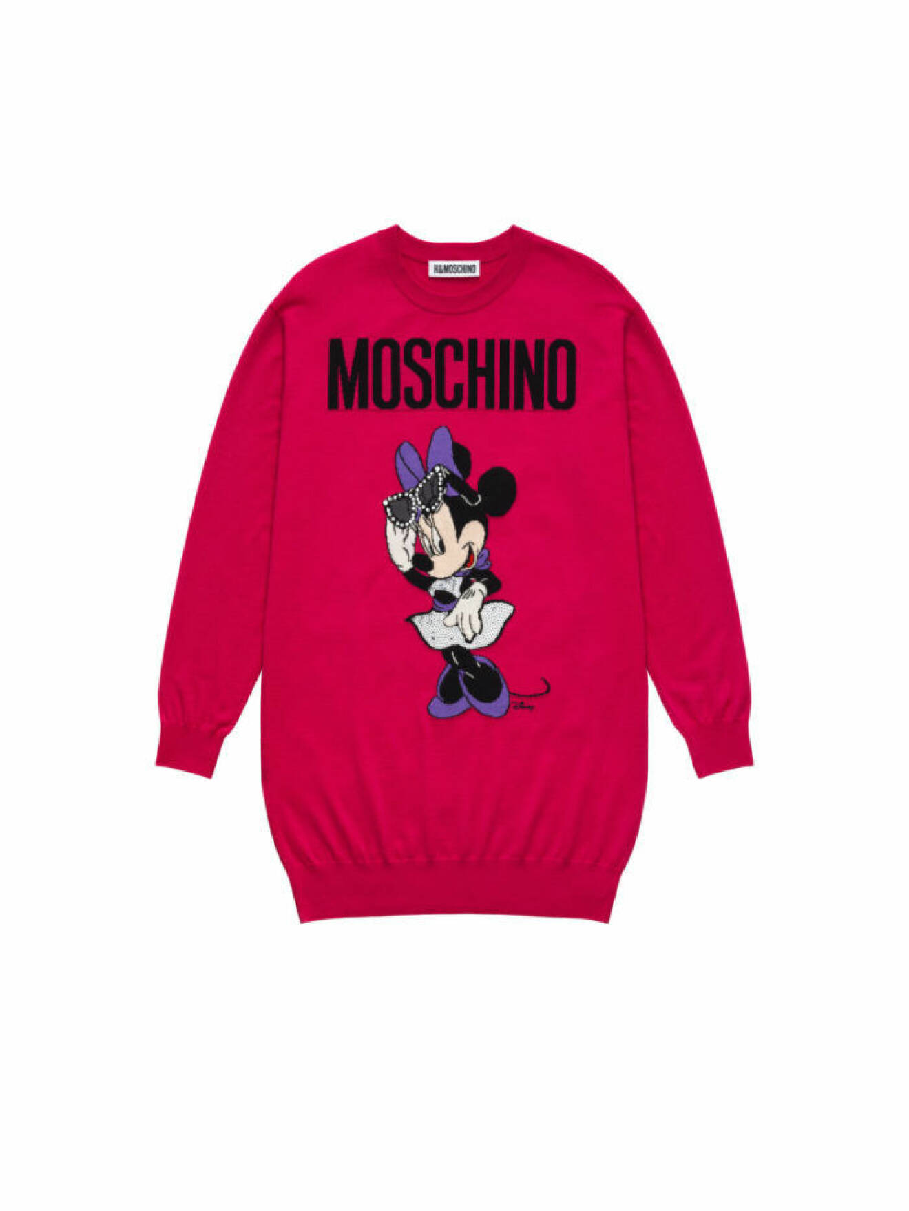 Mimmi Pigg på en röd sweatshirt Moschino [tv] H&M