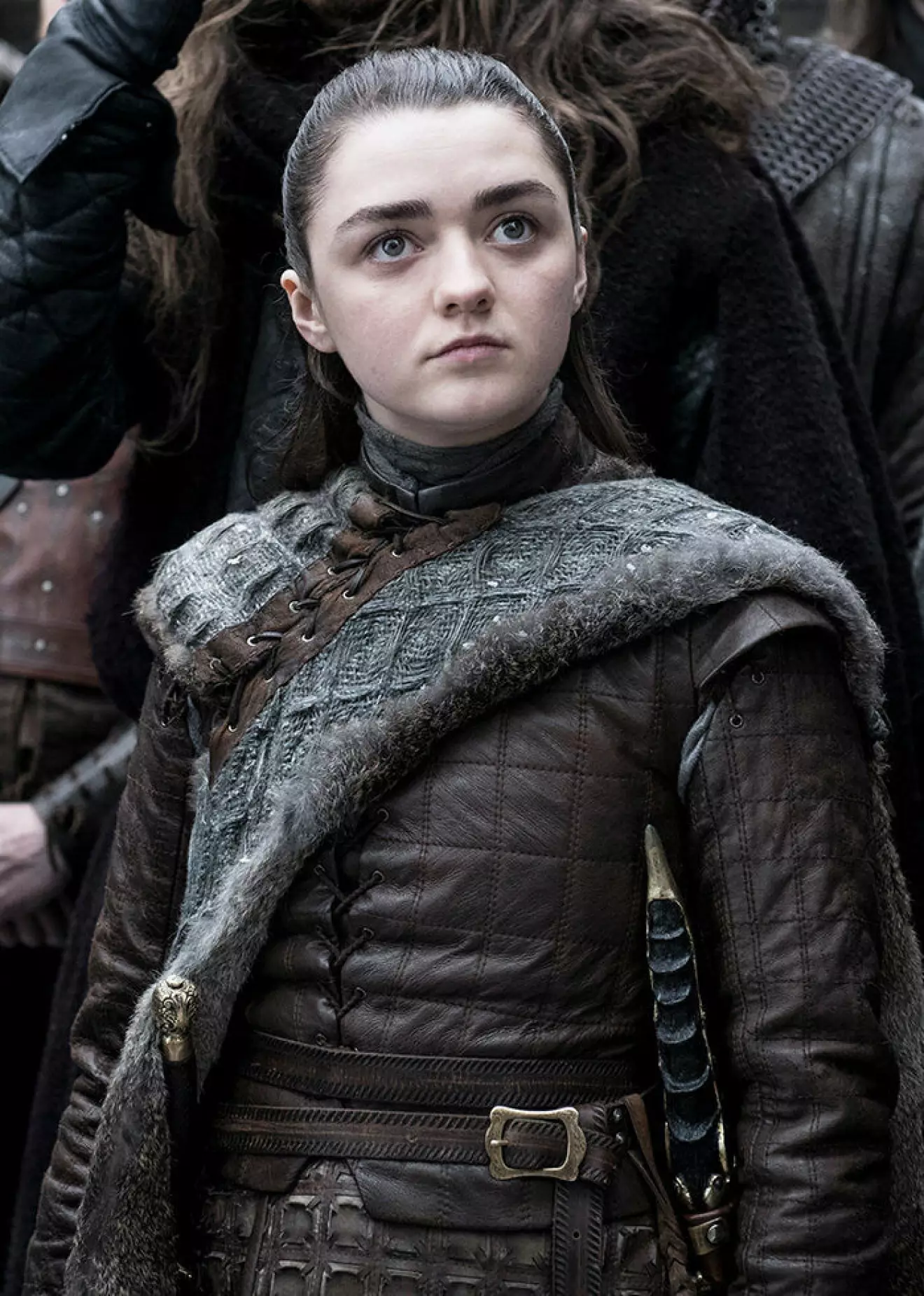 En bild på karaktären Arya Stark från tv-serien Game of Thrones.