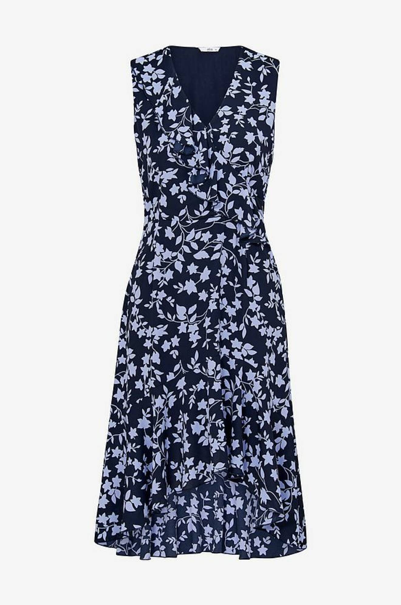 Blåa blommig klänning