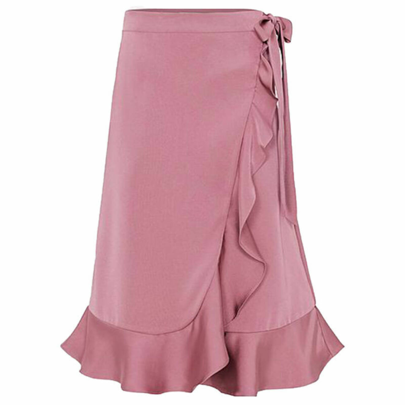 Knälång mörkrosa kjol från By Malin