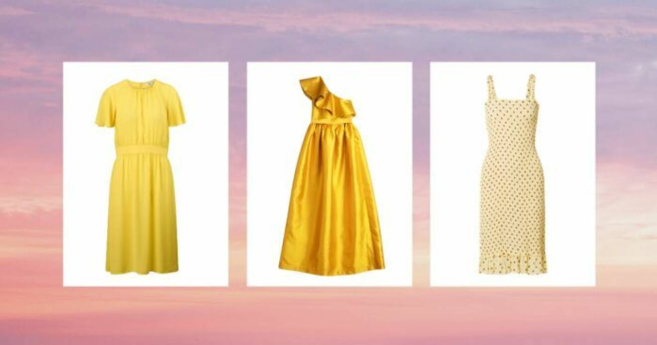 gula klänningar 2019