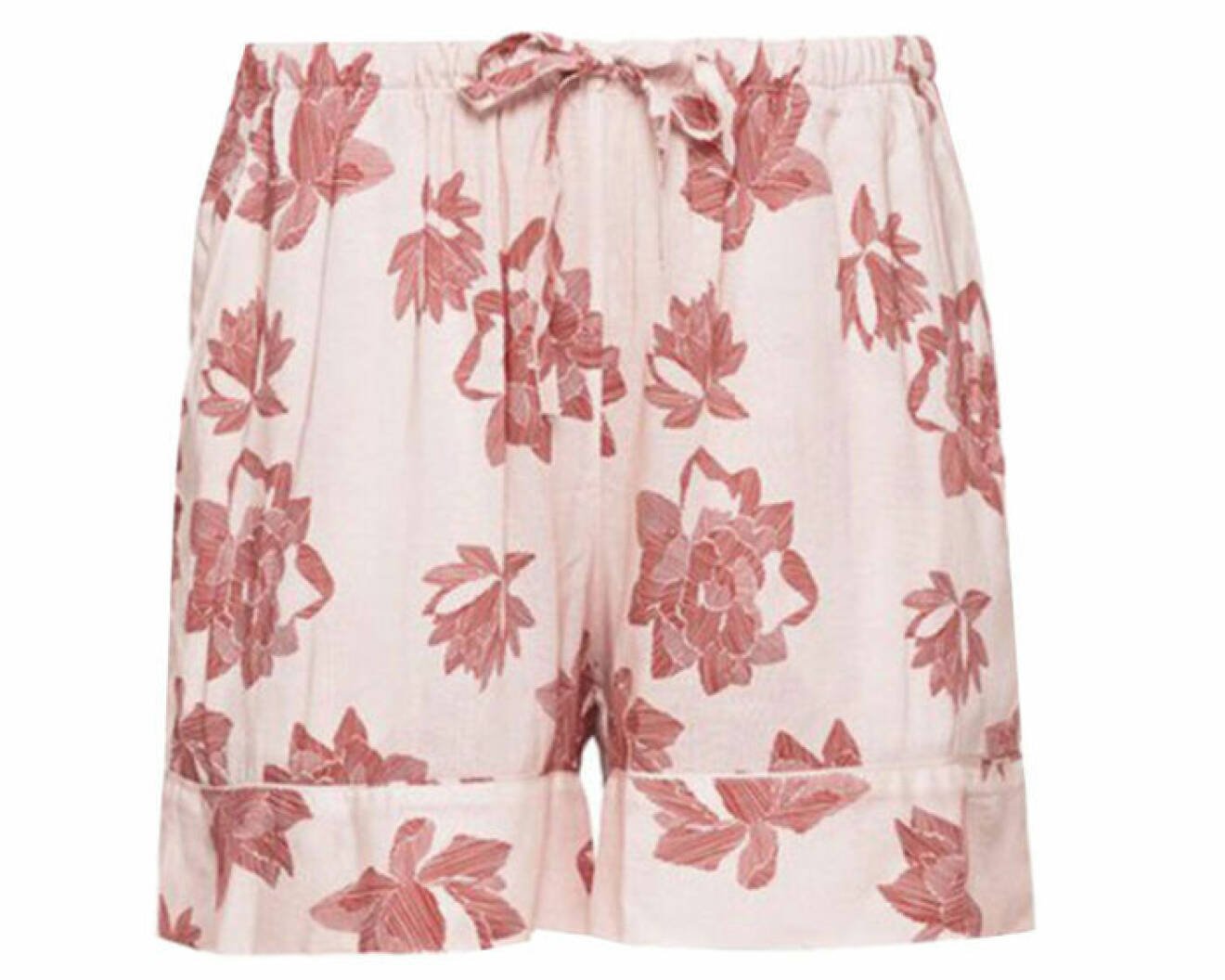 Rosa blommiga shorts