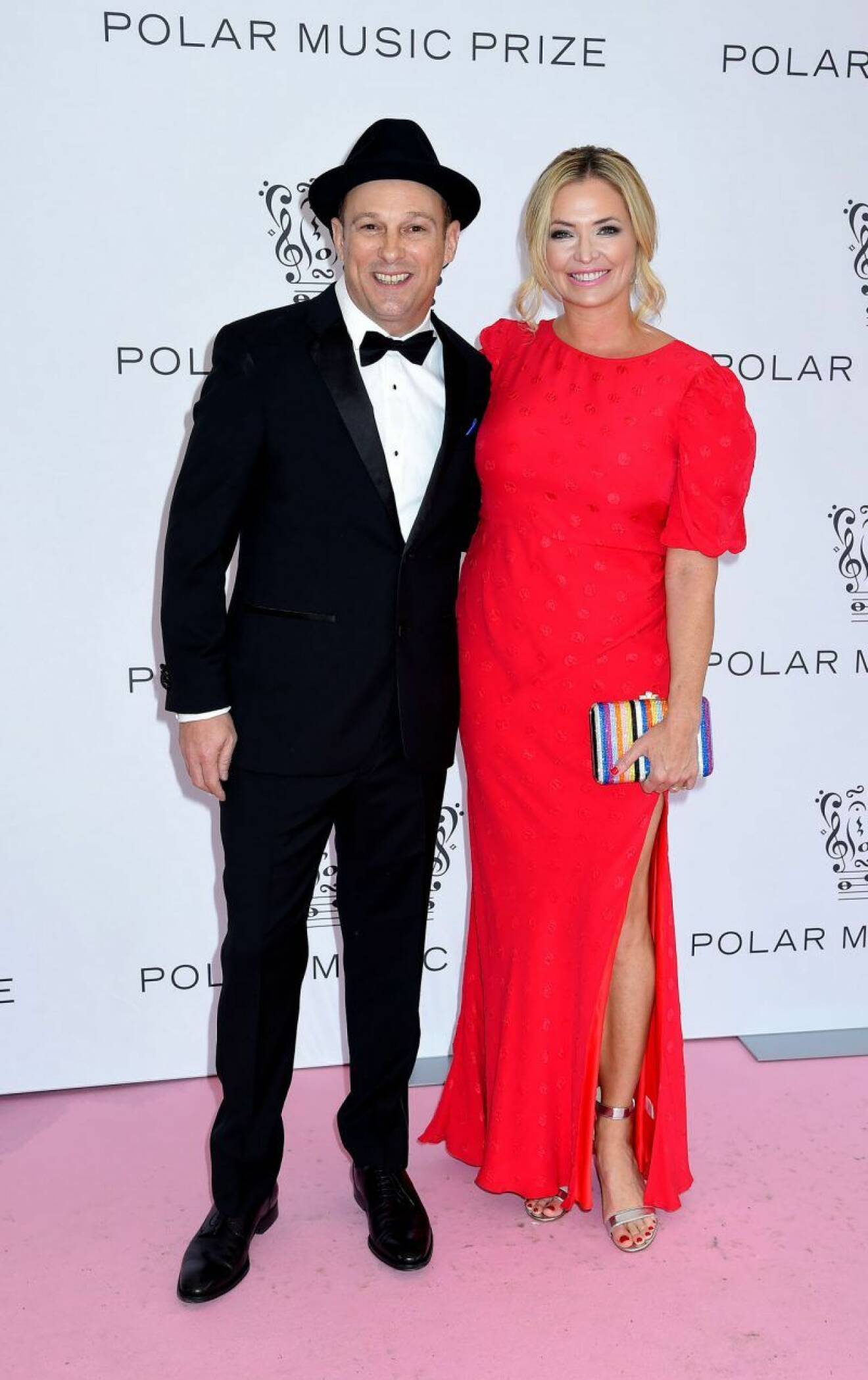 Mark Johnson och Whitney Kroenke, Palying for change, på rosa mattan på Polarpriset 2019