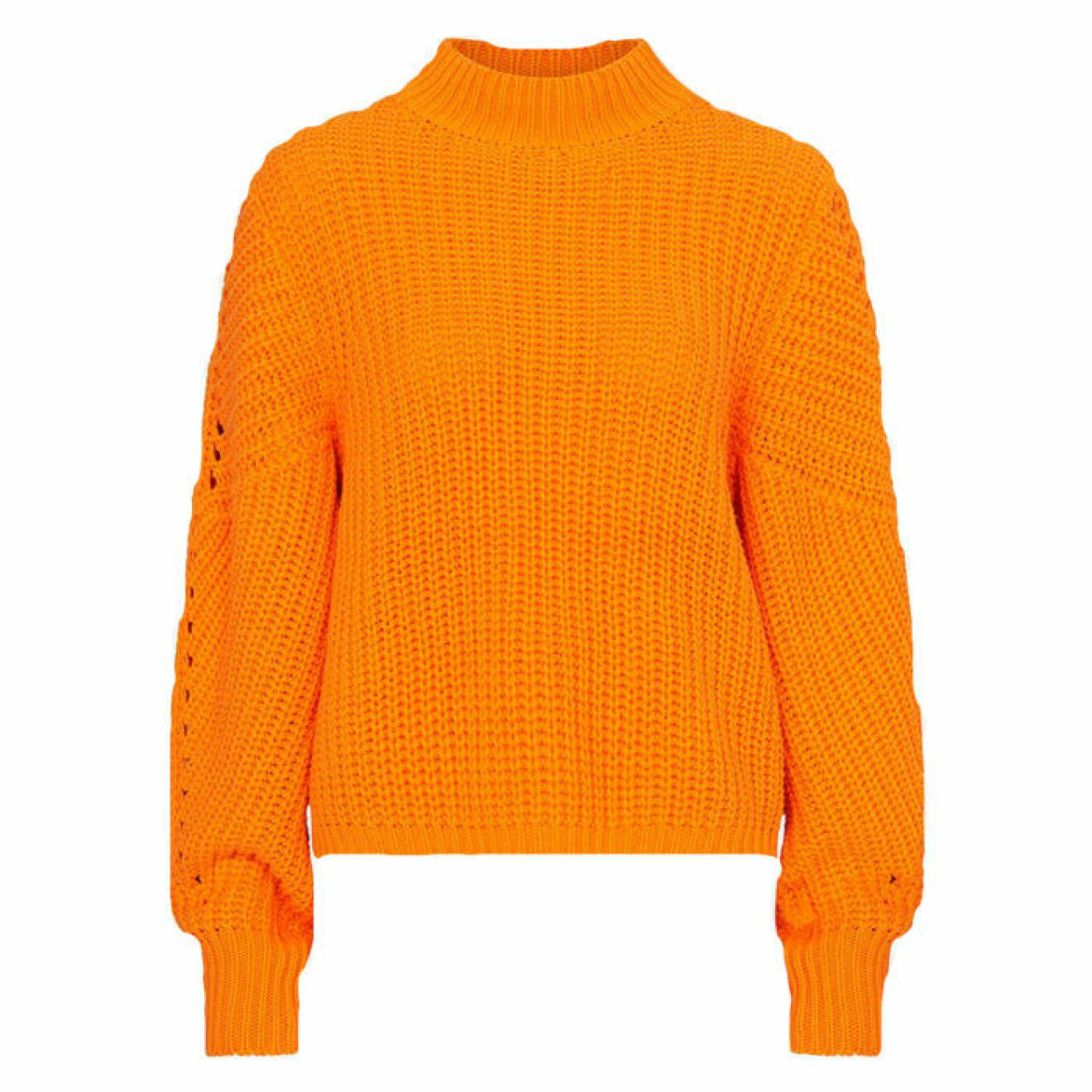 Orange stickad tröja
