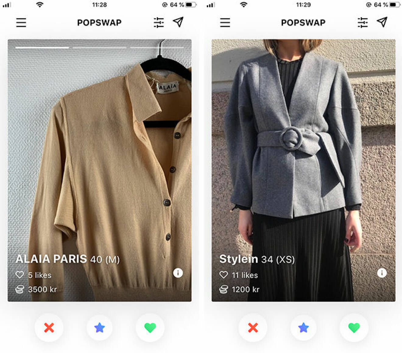 Popswap är nya klädappen där du kan byta plagg och accessoarer med andra.