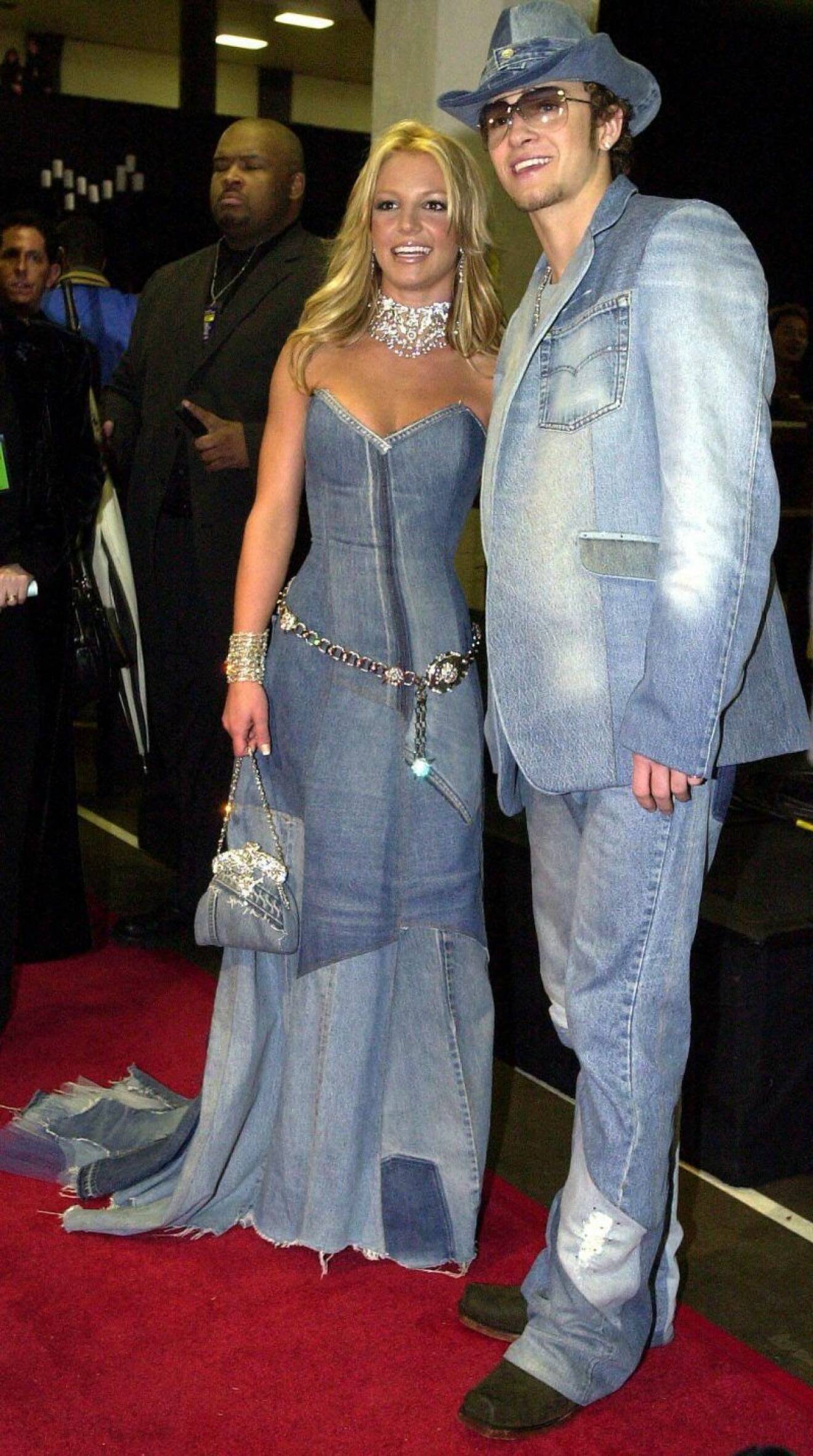 Britney Spears och Justin Timberlake på American Music Awards år 2001. 