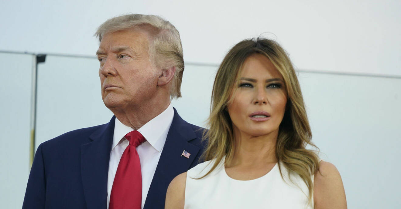 Donald Trump och hustrun isolerade mitt under valkampanjen.