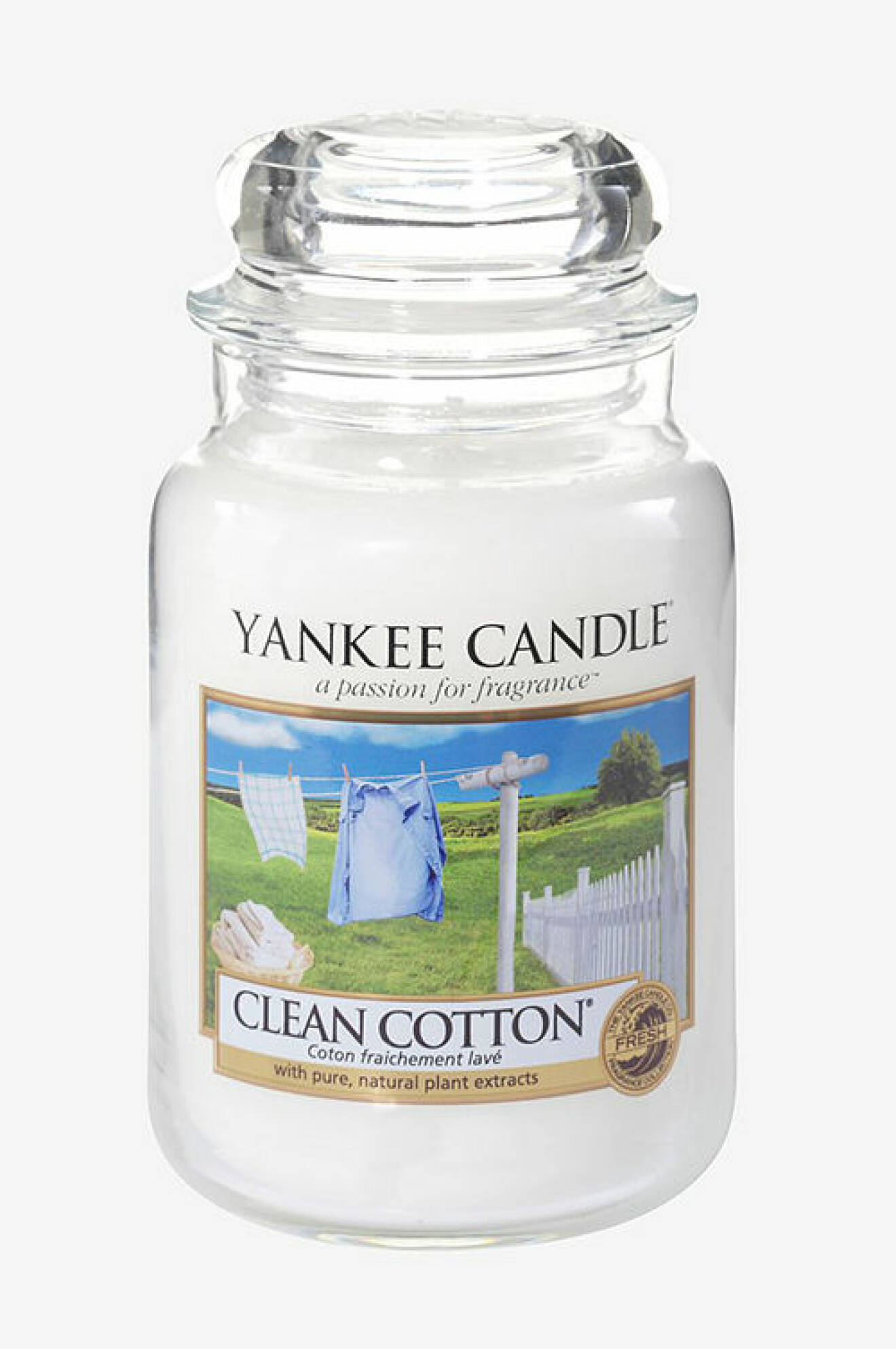 Doftljus med doft av tvättat linne, Yankee Candle