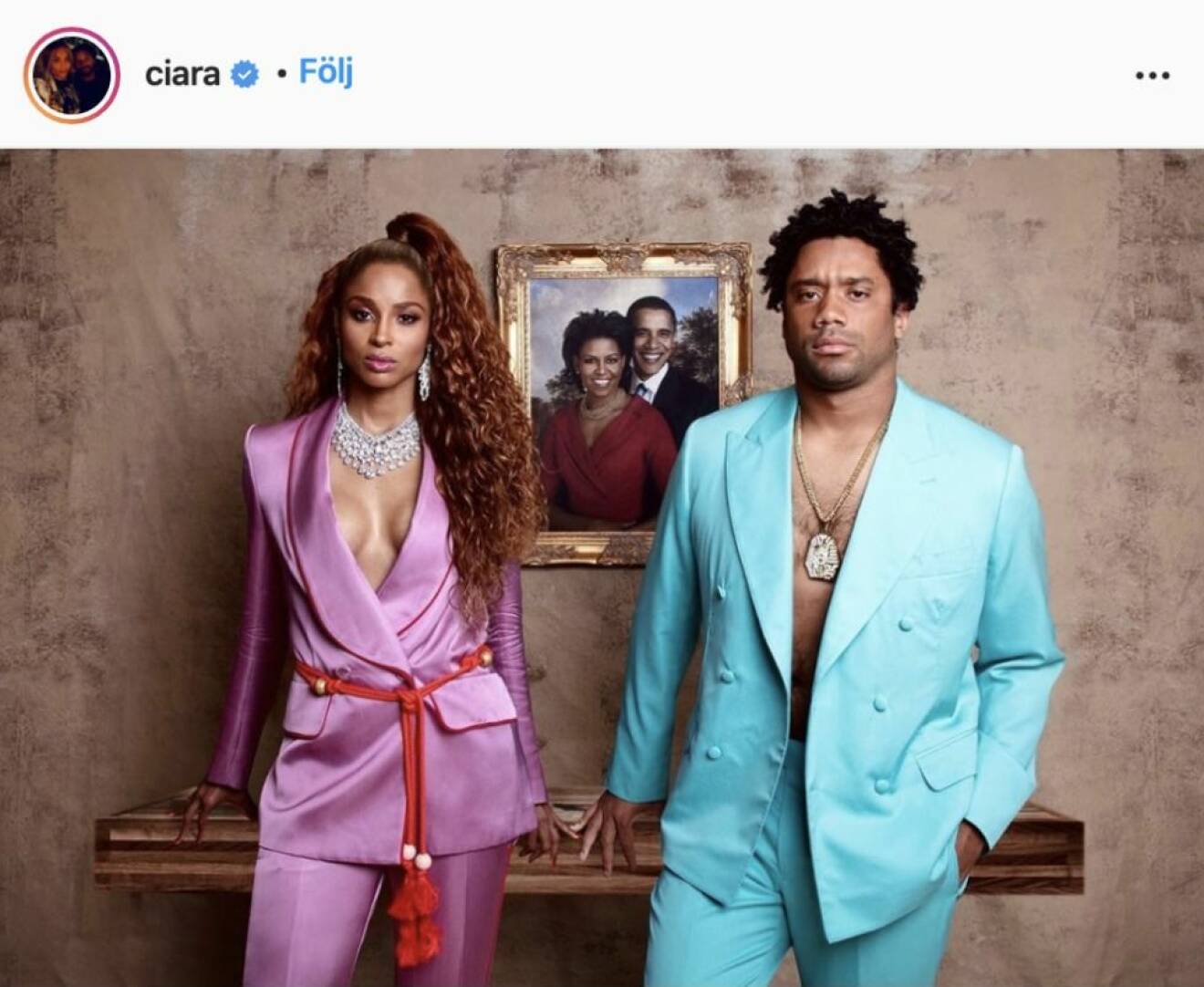 Ciara och Russell Wilson som Beyoncé och Jay-Z