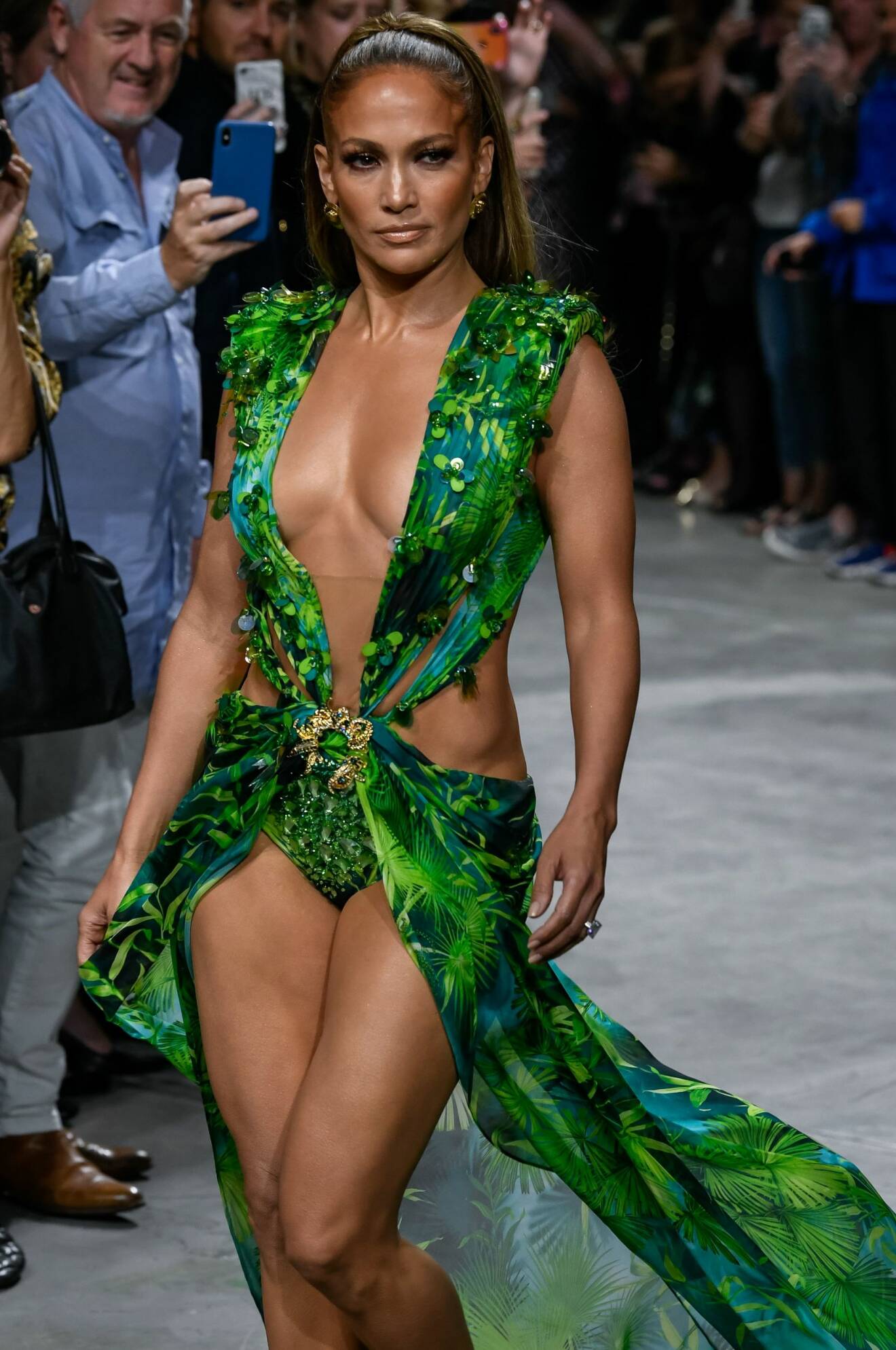 Jennifer Lopez i grön klänning