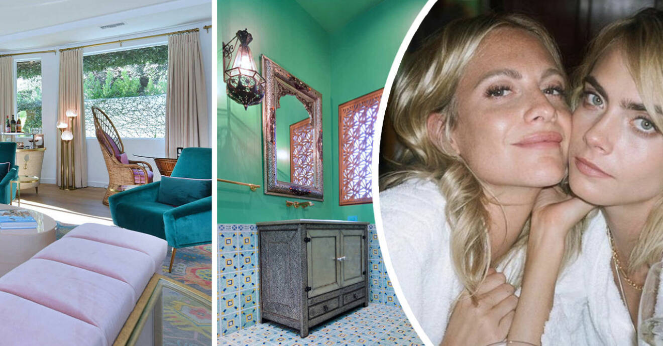 Cara och Poppy Delevingne säljer sitt pastell-palats i Los Angeles