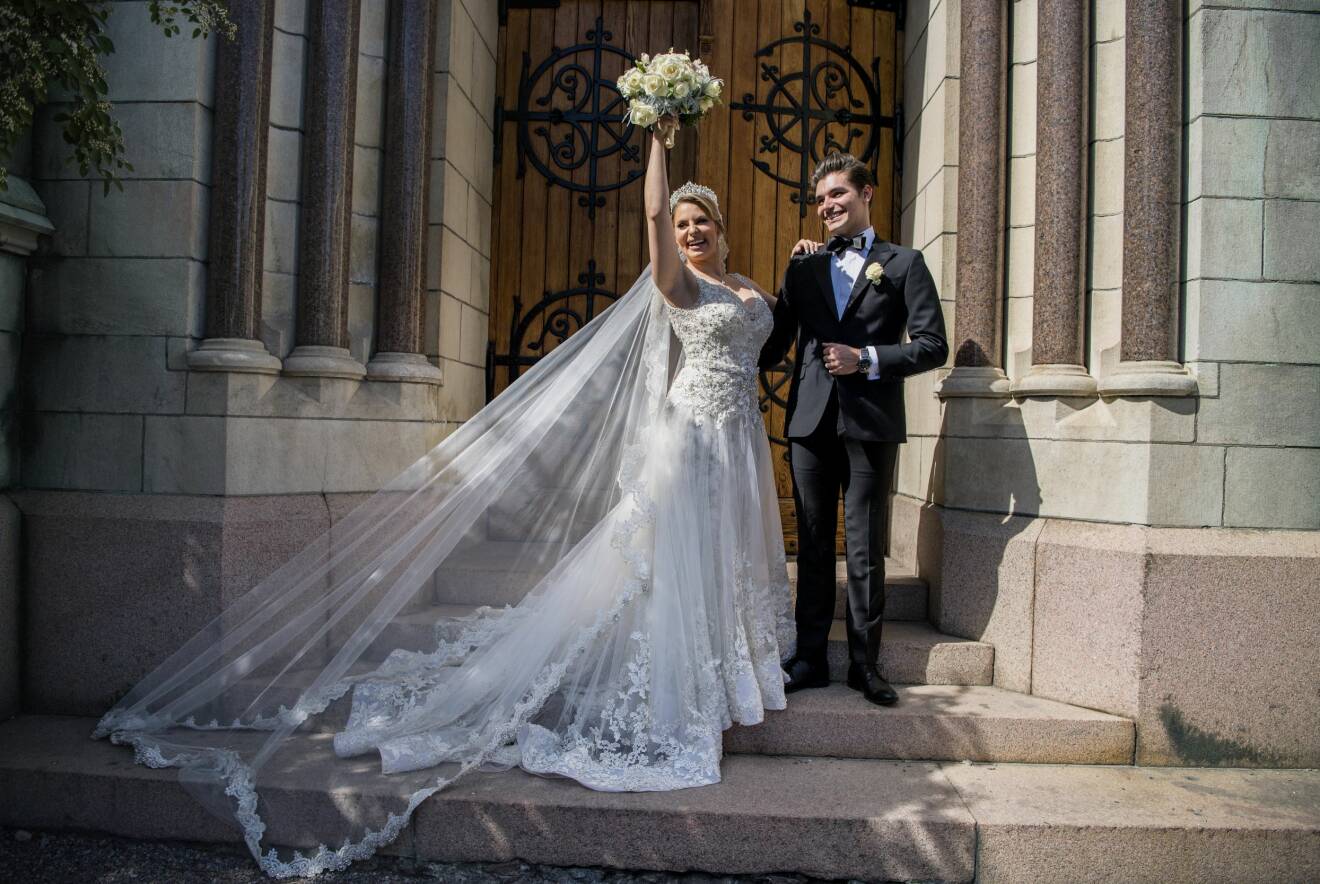 Bild från Anton Ewald och Victoria Fajardos bröllop.