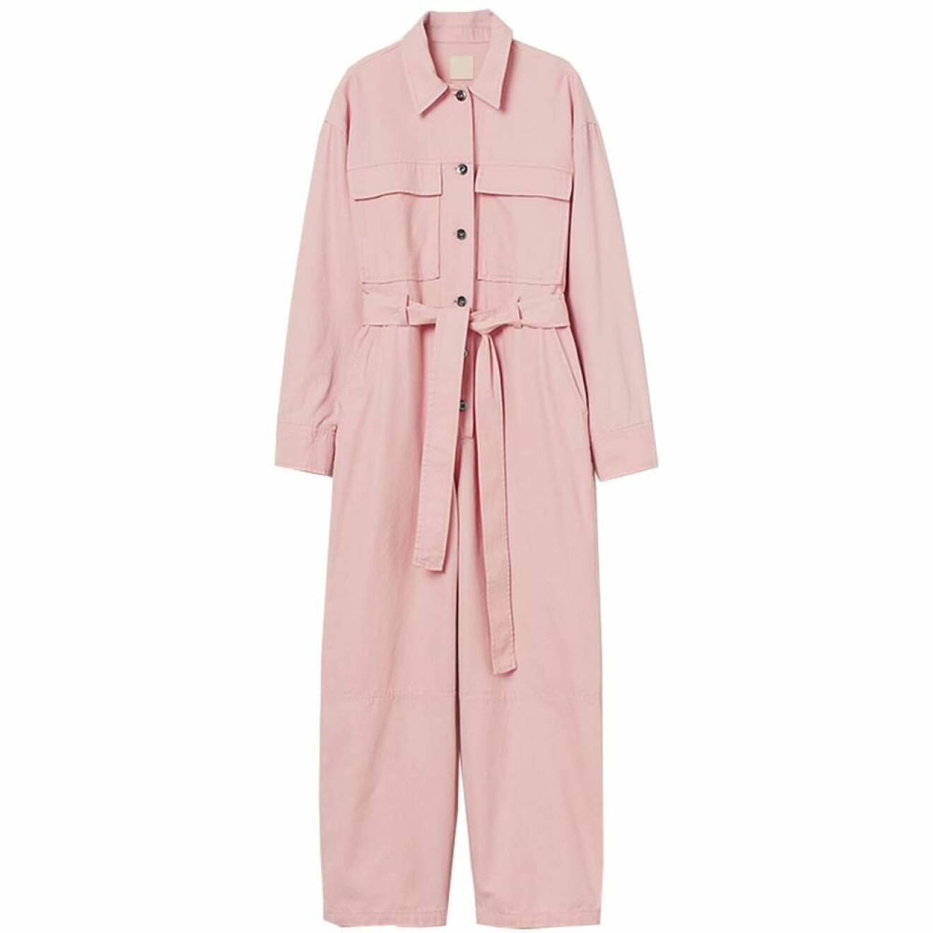 rosa jumpsuit i denim från H&amp;M