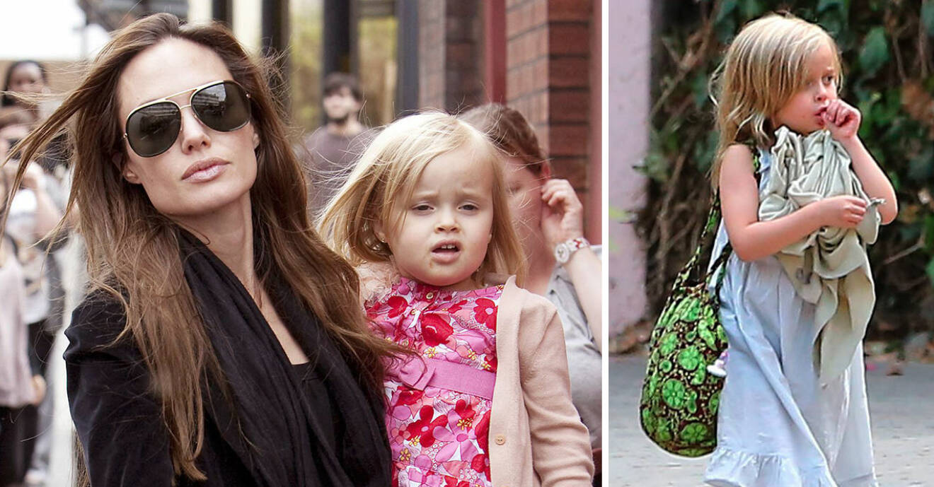 Angelina Jolie och dotter Vivienne ute på tur i London 2011.
