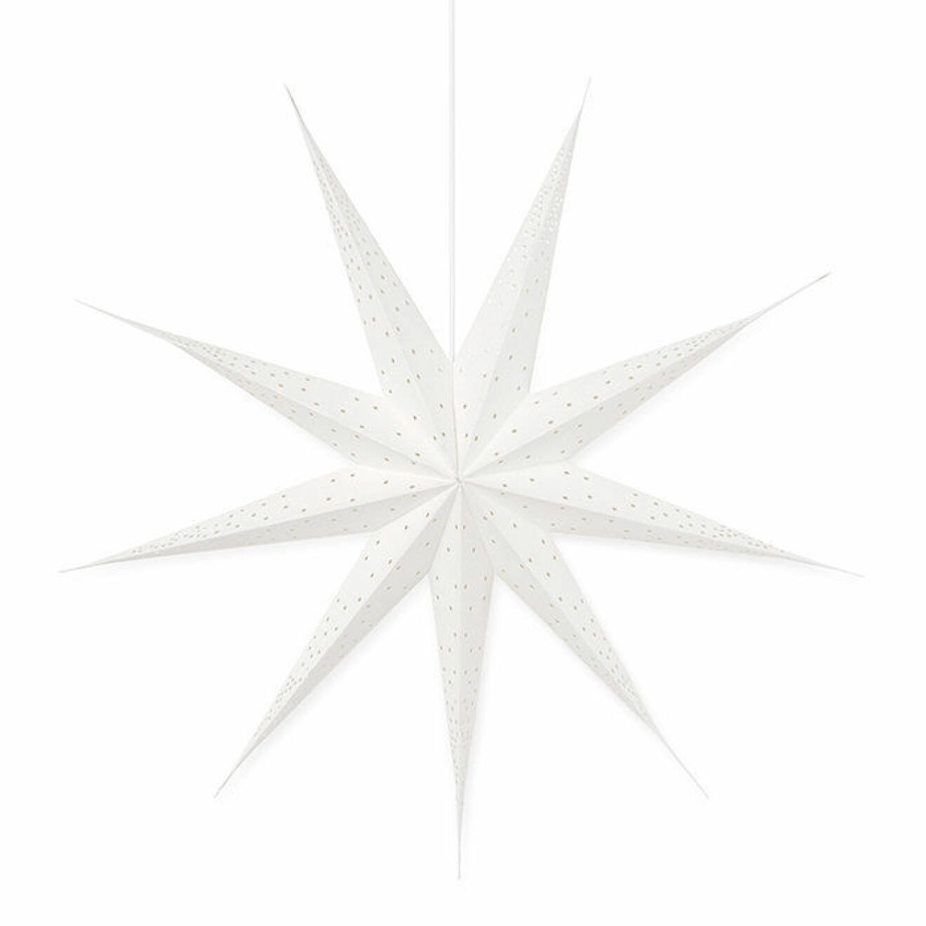 stor vit julstjärna som mäter 90 centimeter från åhlens