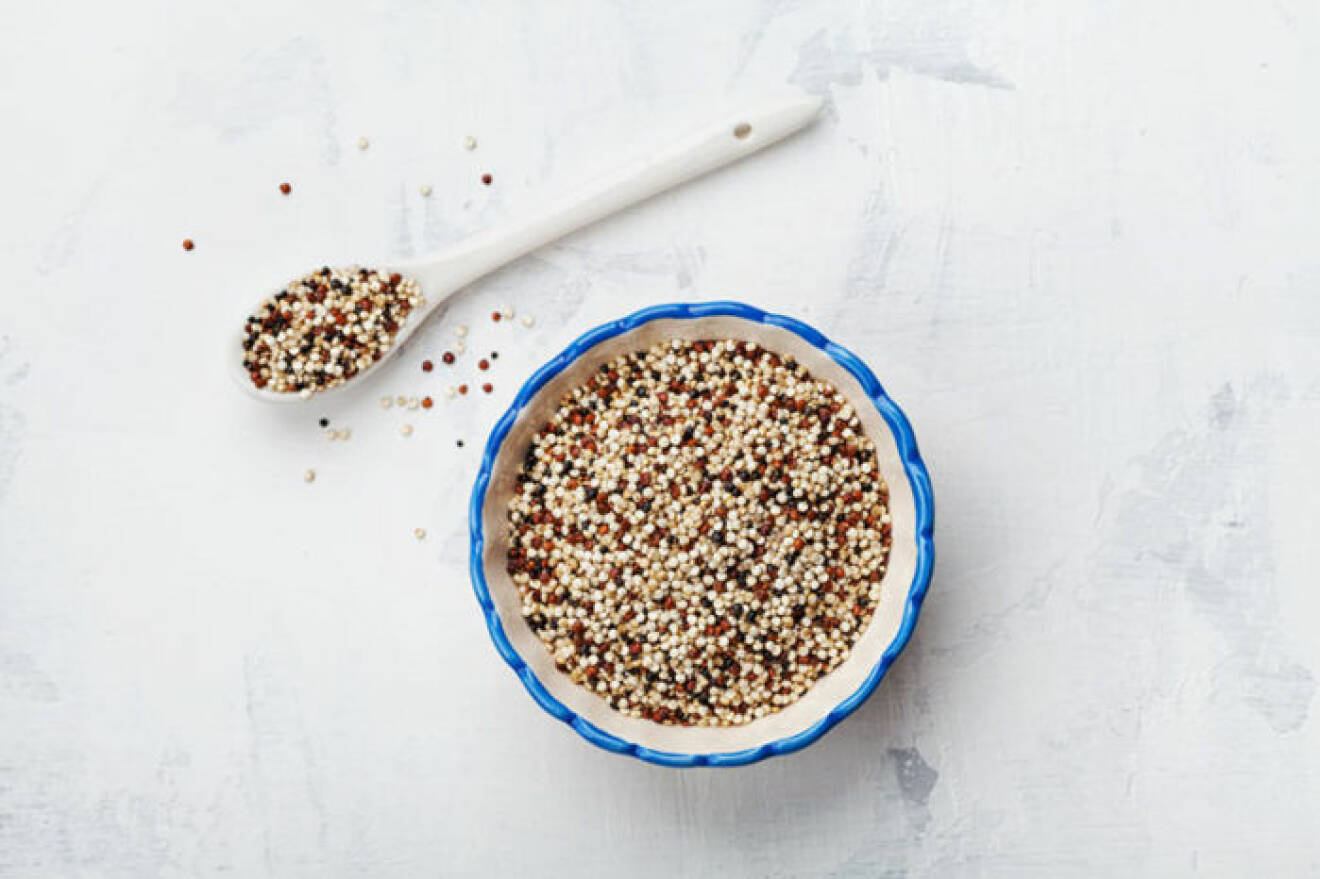 Quinoa är en jättebra vegetarisk proteinkälla. 