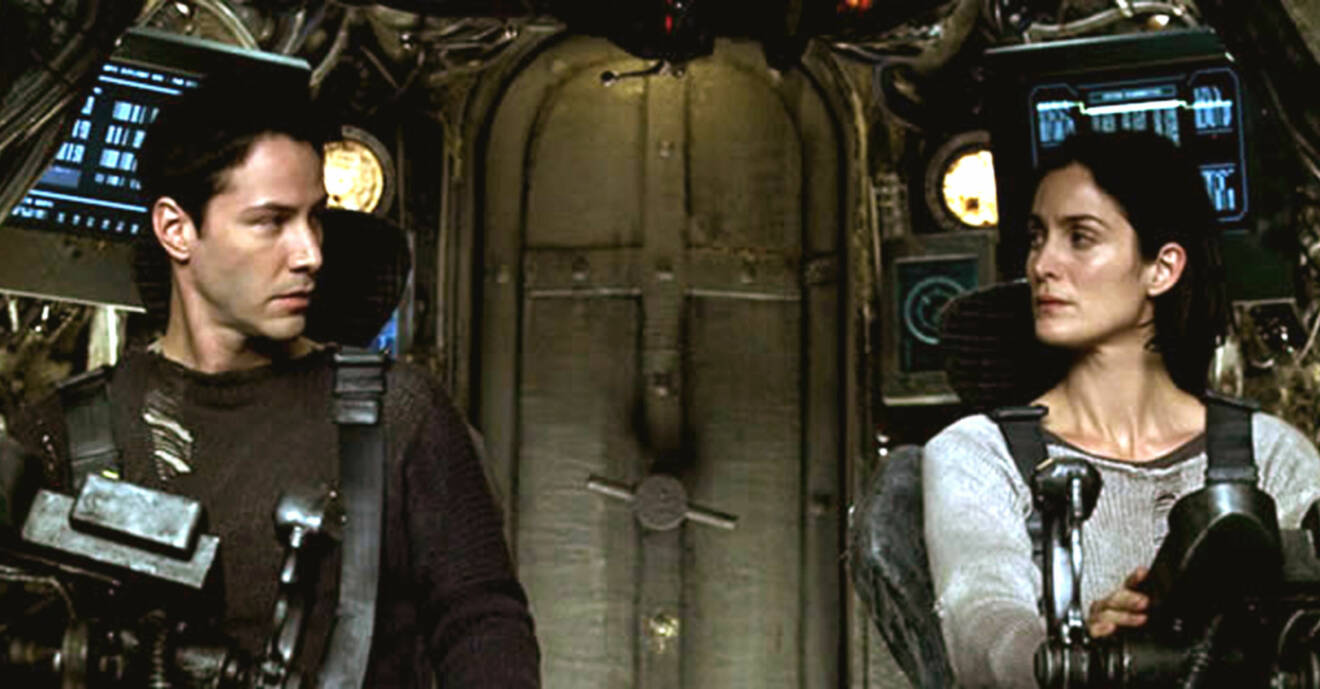 Carrie-Ann Moss och Keanu Reeves i Matrix.