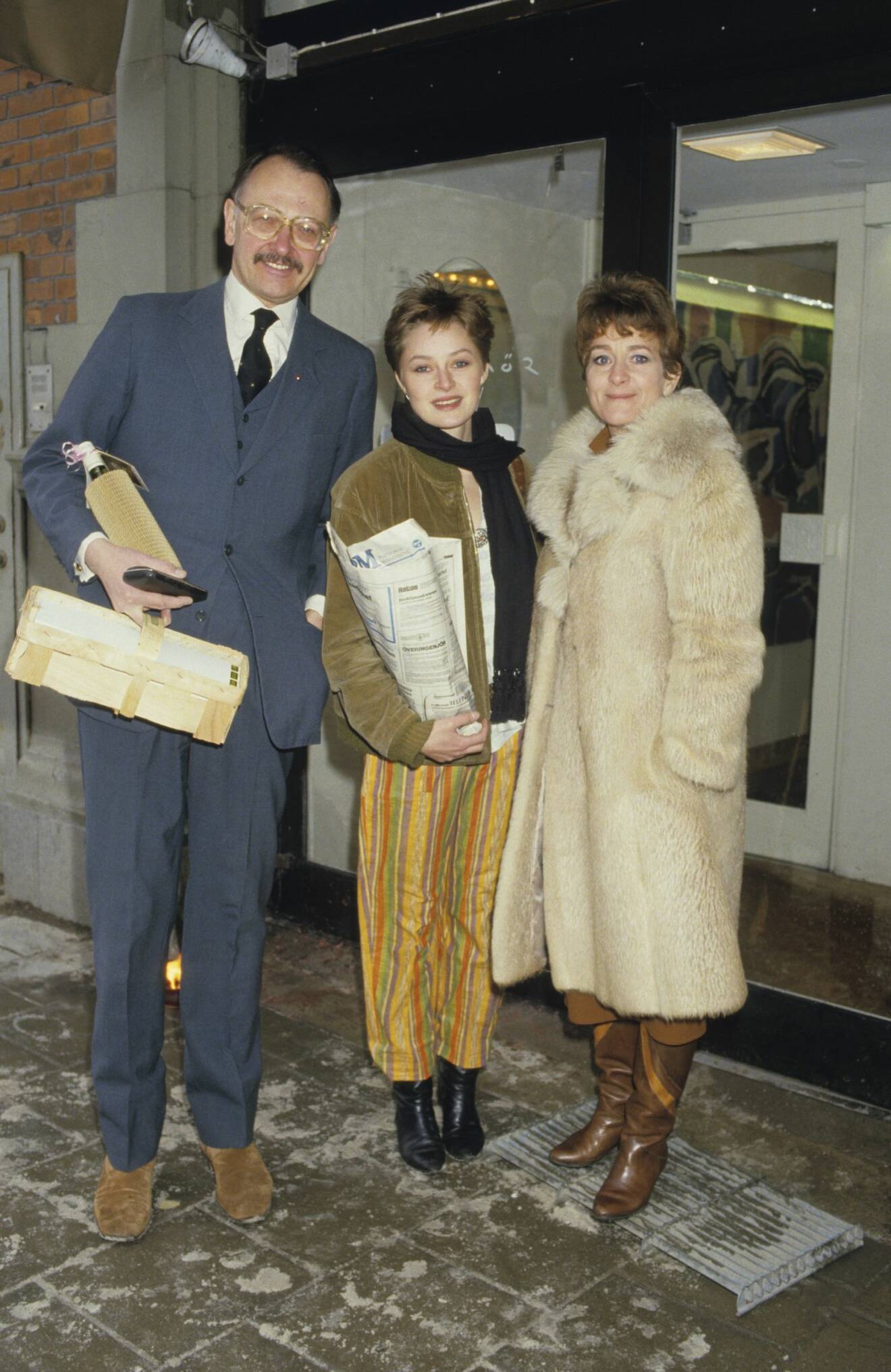 Siw Malmkvist med familj 1986.