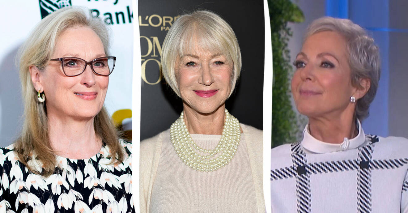 Meryl Streep, Helen Mirren, Allison Janney i grått hår.