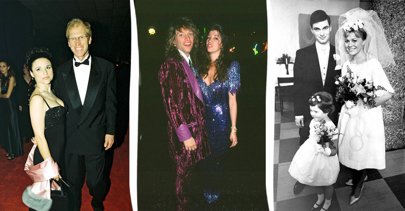 Julia Louis-Dreyfus, Jon Bon Jovi och Christina Schollin gifte sig alla med sin första stora kärlek.