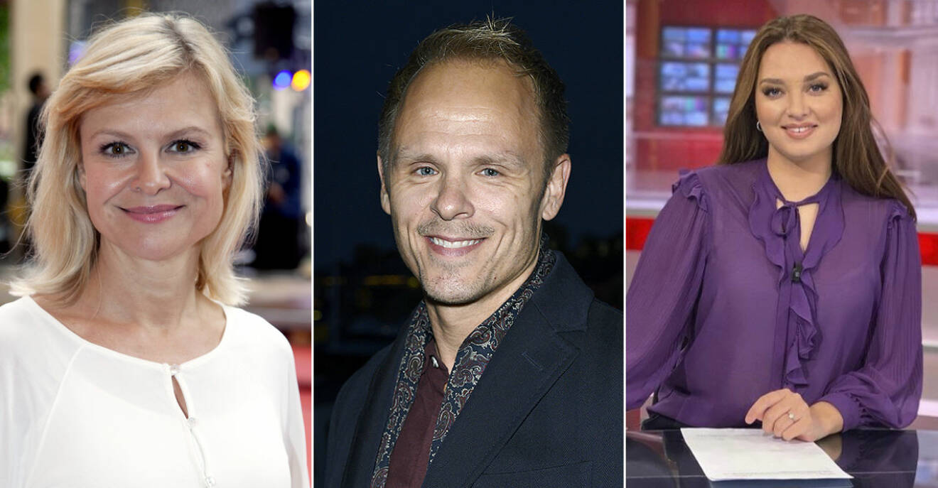 Nyhetsuppläsare Tv4 Ulrika Nilsson, Johan Macéus och Matilda Boza