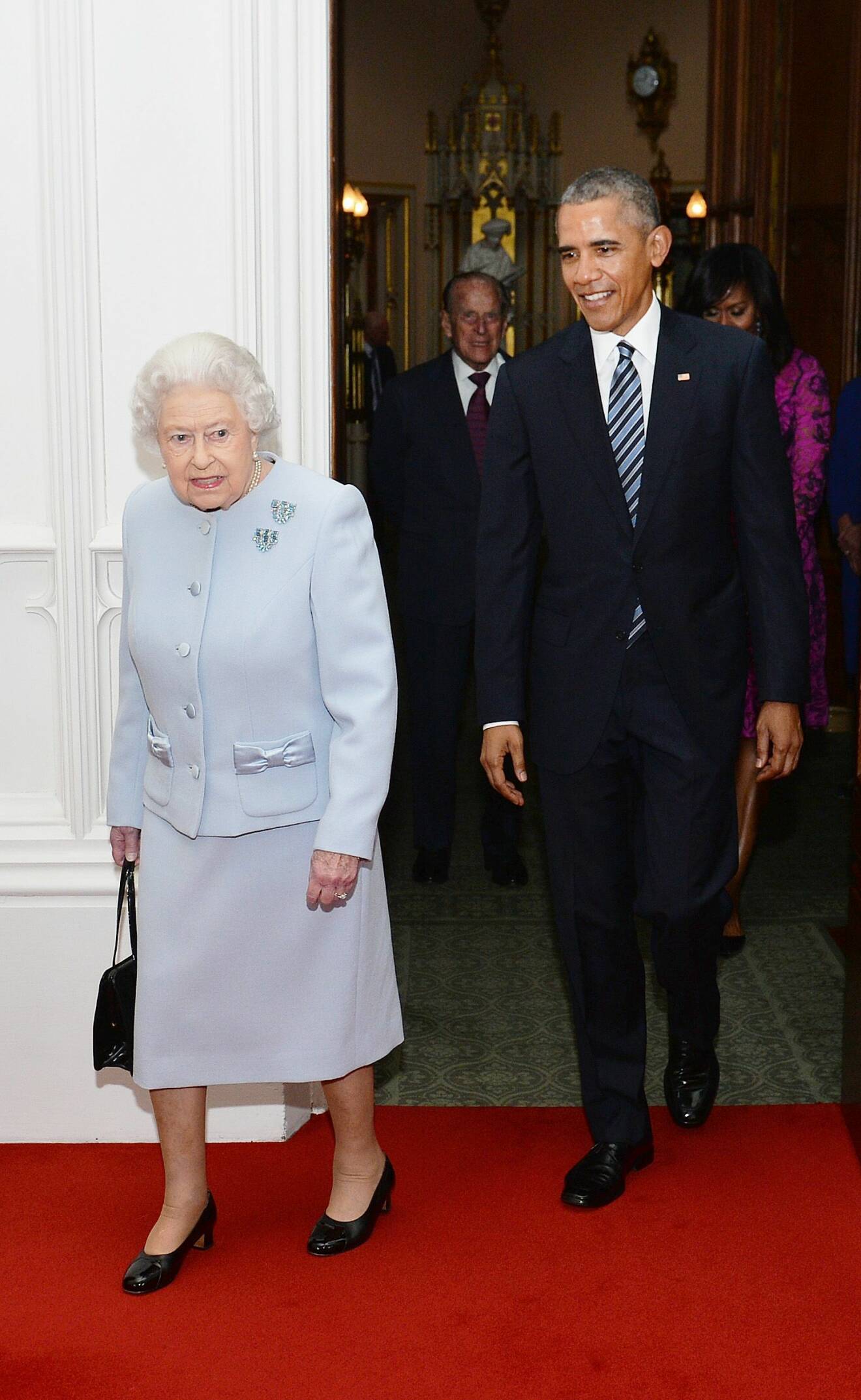 Drottning Elizabeth och Barack Obama