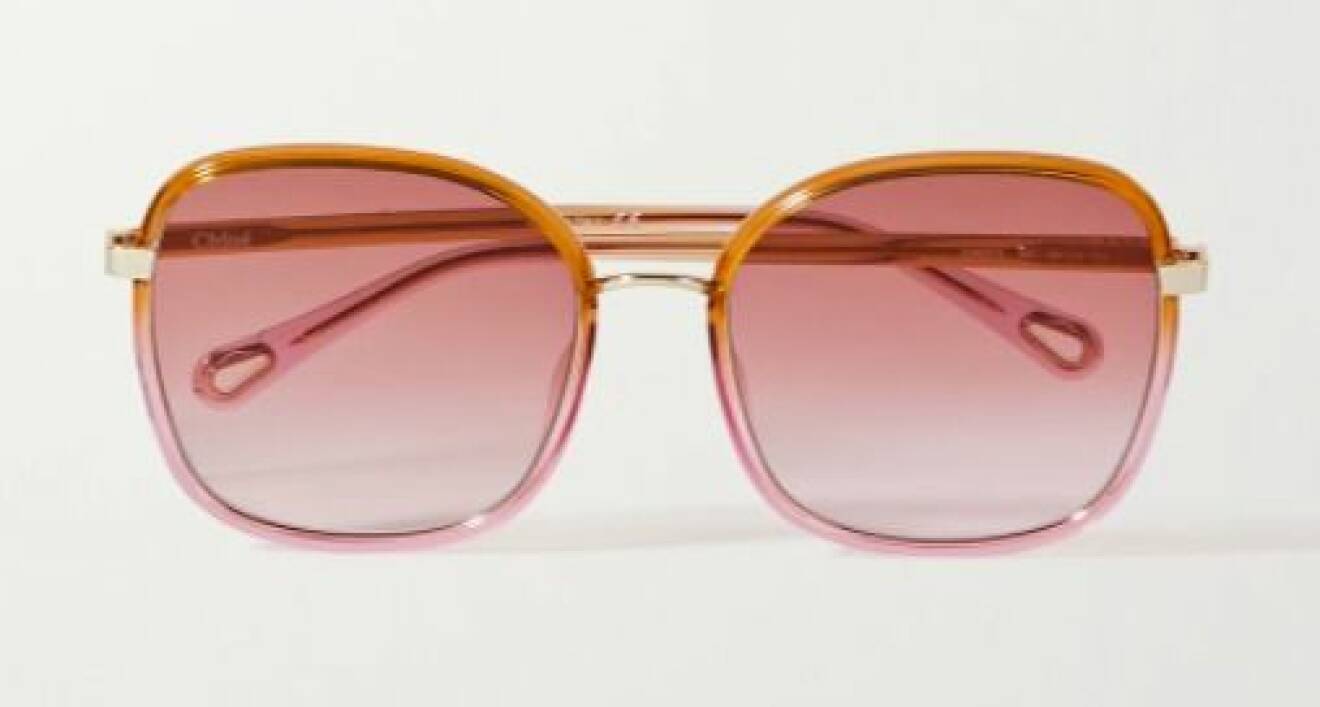 Solglasögon i rosa och orange. Solglasögon från Chloé.