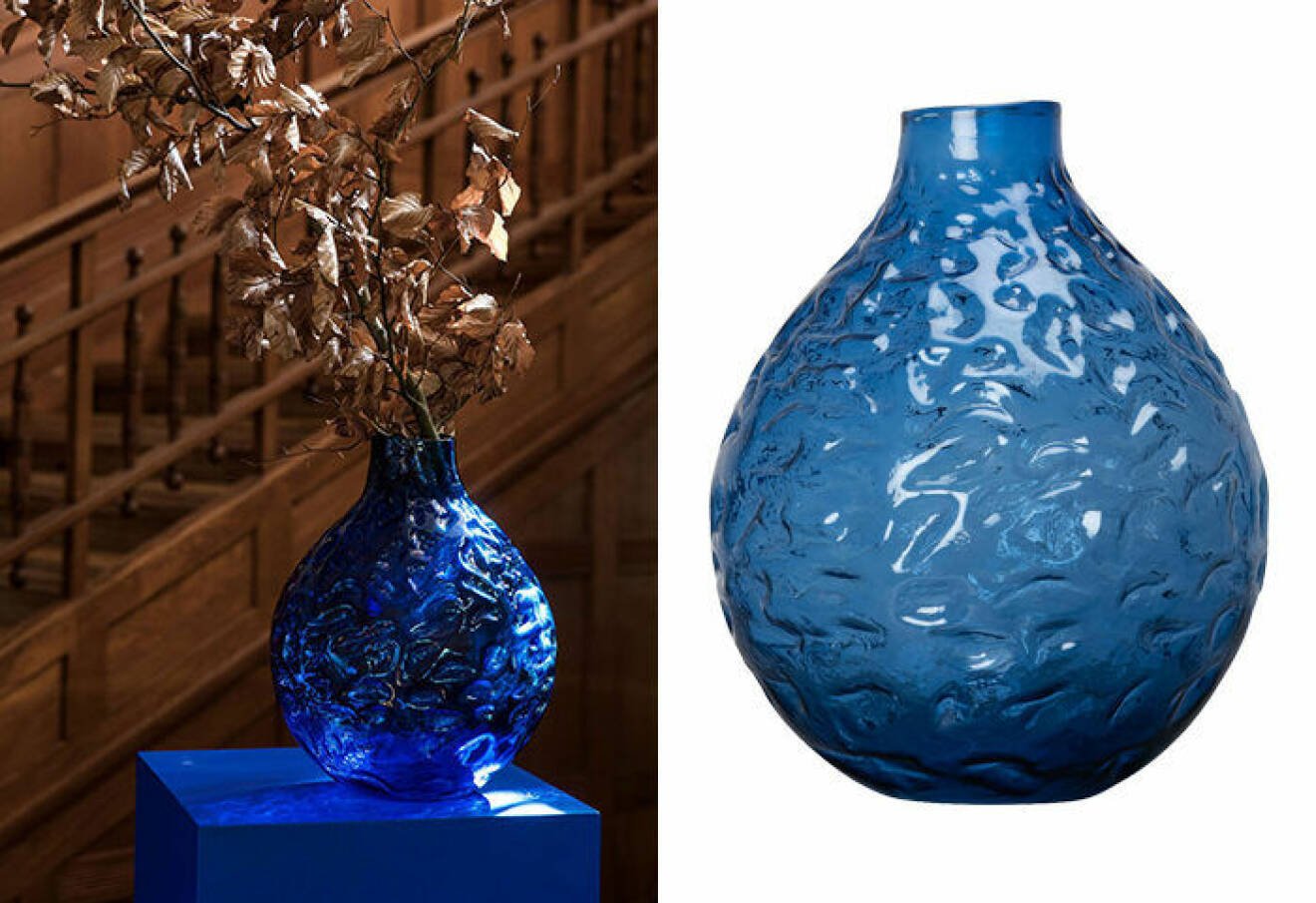 Koboltblå vas från By On