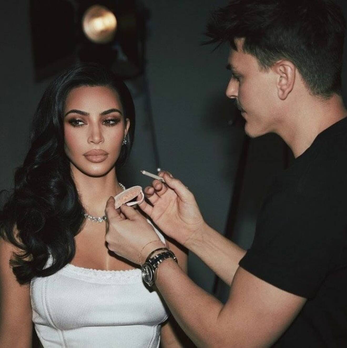 kim kardashian och makeupartisten Mario Dedivanovic