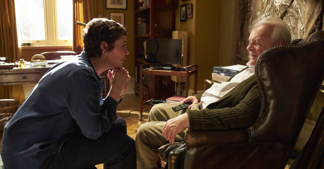 Olivia Colman och Anthony Hopkins i Oscarsvinnande filmen The Father.